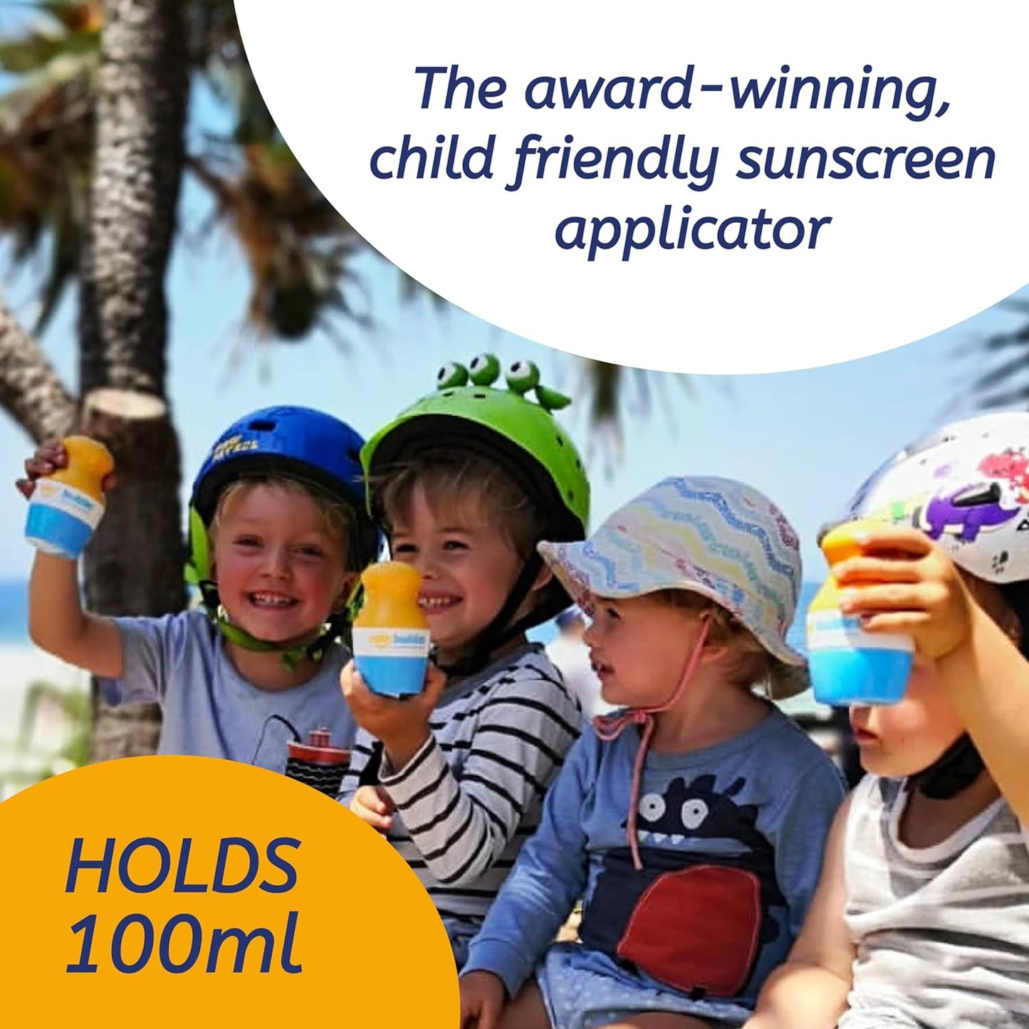 Sunscreen Applicator - Single Pink - Refillable Roll on Sponge Sunscreen, Suncream & Lotion Applicator for Kids, Adults & Families - Holds 3.4Fl Oz, Perfect Size for Travel