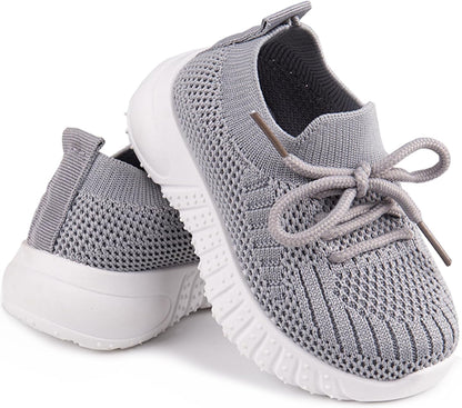 Baby First Walking Shoes 1-4 Years Kid Shoes Trainers Toddler Slip on Infant Waves Shoes Boys Girls Cotton Mesh Breathable Sneakers Outdoor