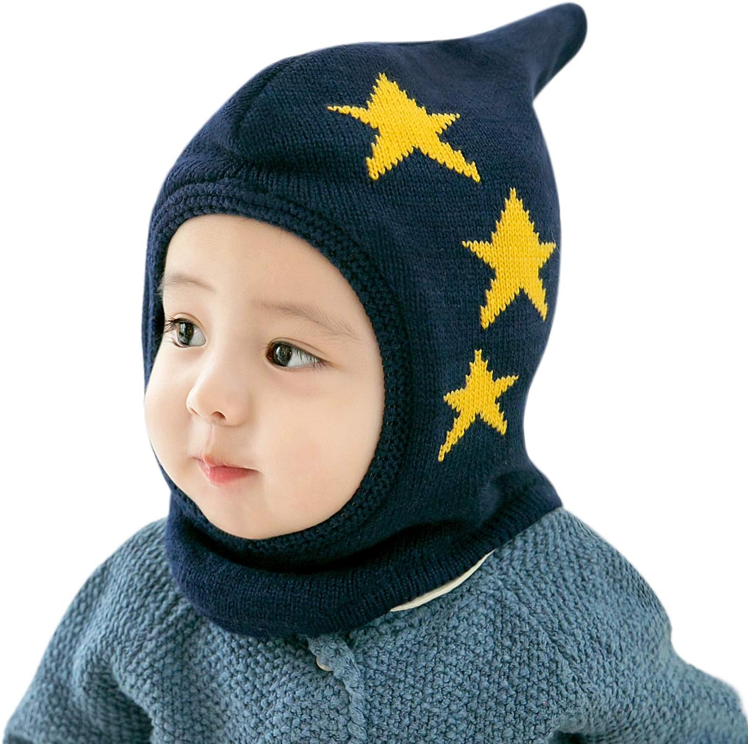 Baby Winter Hat Scarf Set, Unisex Infant Toddler Kids Hat Scarf