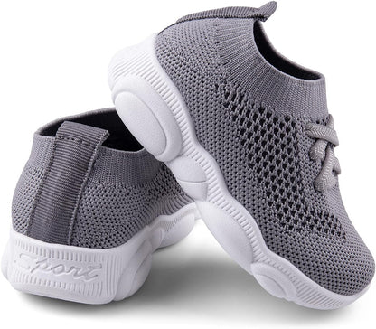 Baby First Walking Shoes 1-4 Years Kid Shoes Trainers Toddler Slip on Infant Waves Shoes Boys Girls Cotton Mesh Breathable Sneakers Outdoor