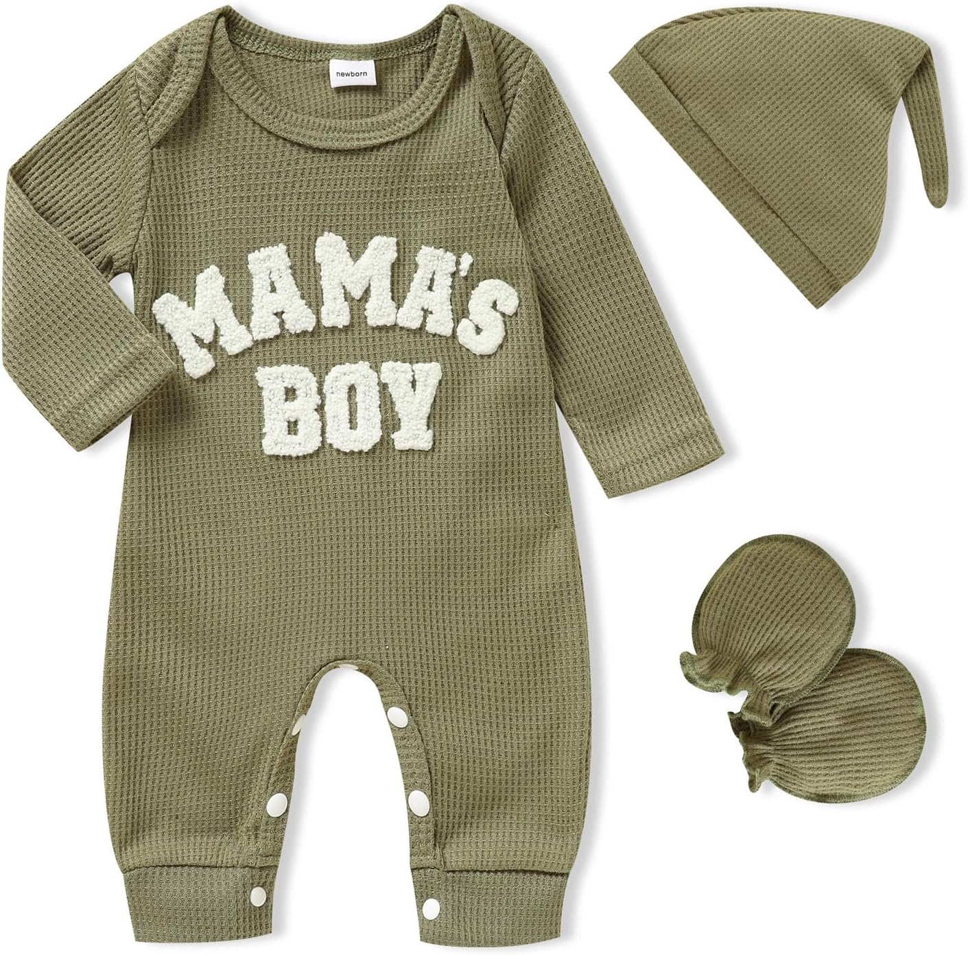 Newborn Baby Boy Romper 3PCS Clothes Set