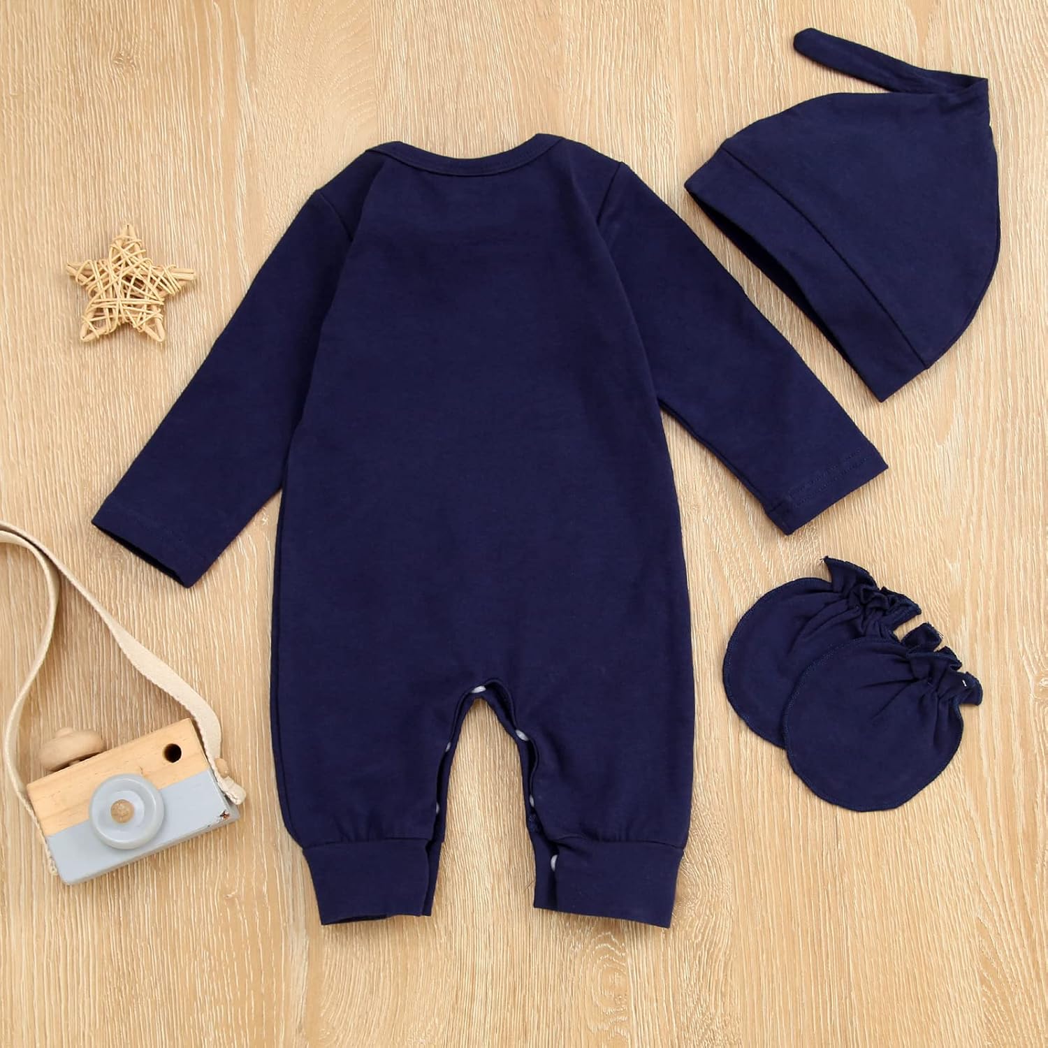 Newborn Baby Boy Romper 3PCS Clothes Set