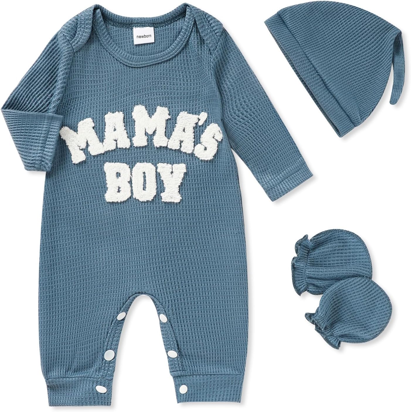 Newborn Baby Boy Romper 3PCS Clothes Set